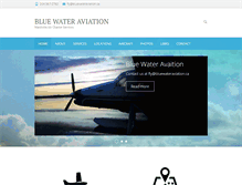 Tablet Screenshot of bluewateraviation.ca
